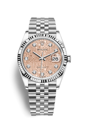 Rolex - 126234-0023 Datejust 36 Stainless Steel / Fluted / Pink Jubilee / Jubilee replica watch