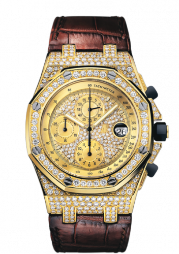 replica Audemars Piguet - 26067BA.ZZ.D088CR.01 Royal Oak Offshore Yellow Gold / Diamonds watch