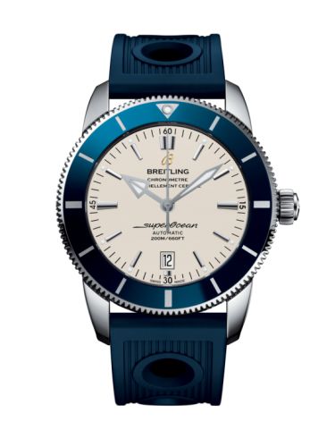 Breitling watch replica - AB202016/G828/205S/A20D.2 Superocean Heritage II 46 Stainless Steel / Blue / Silver / Rubber / Folding