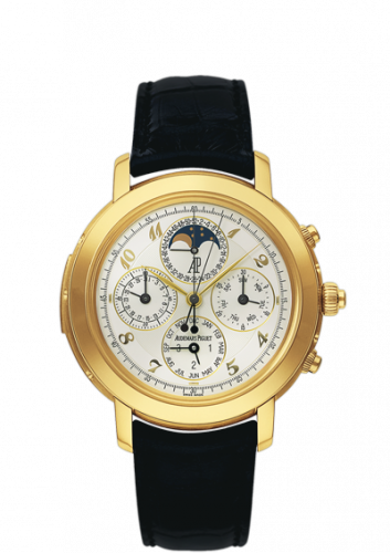 replica Audemars Piguet - 25866BA.OO.D002CR.02 Jules Audemars 25866 Grande Complication Yellow Gold / White Breguet watch