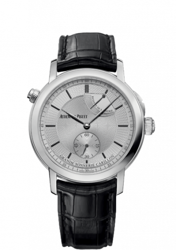 replica Audemars Piguet - 26344PT.OO.D002CR.01 Jules Audemars 26344 Grande Sonnerie Carillon Platinum / Silver watch