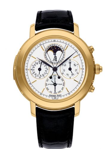 replica Audemars Piguet - 25866BA.OO.D002CR.01 Jules Audemars 25866 Grande Complication Yellow Gold / White watch