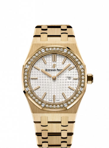 replica Audemars Piguet - 67651BA.ZZ.1261BA.01 Royal Oak 67651 Quartz Yellow Gold / Silver watch