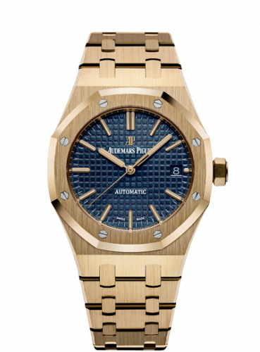 replica Audemars Piguet - 15450BA.OO.1256BA.02 Royal Oak 15450 Selfwinding Yellow Gold / Blue watch
