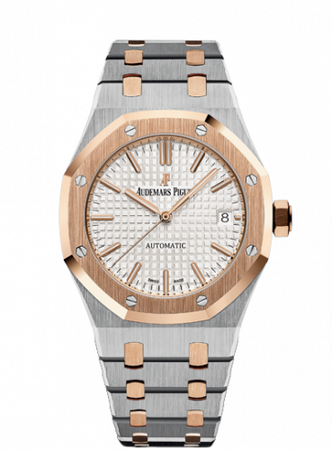 replica Audemars Piguet - 15450SR.OO.1256SR.01 Royal Oak 15450 Selfwinding Stainless Steel / Pink Gold / Silver watch