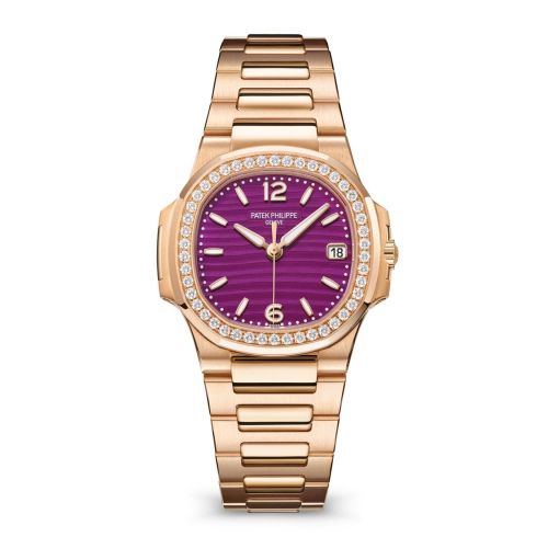 replica Patek Philippe - 010/1R-013 Nautilus 7010 Rose Gold - Diamond / Purple watch