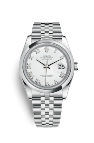 Rolex - 116200-0070 Datejust 36 Stainless Steel Domed / Jubilee / White Roman replica watch