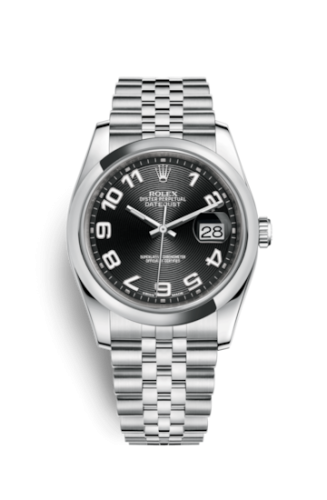Rolex - 116200-0093 Datejust 36 Stainless Steel Domed / Jubilee / Black Arabic replica watch