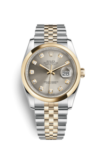 Rolex - 116203-0169 Datejust 36 Rolesor Yellow Domed / Jubilee / Steel Diamonds replica watch