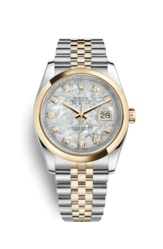 Rolex - 116203-0170 Datejust 36 Rolesor Yellow Domed / Jubilee / MOP replica watch
