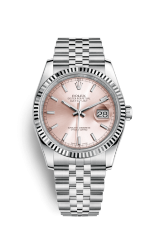 Rolex - 116234-0108 Datejust 36 Stainless Steel Fluted / Jubilee / Pink replica watch