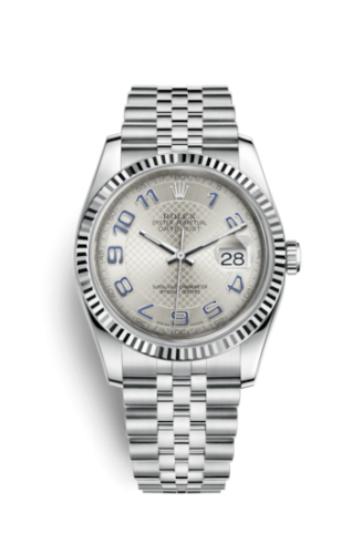 Rolex - 116234-0115 Datejust 36 Stainless Steel Fluted / Jubilee / Silver Arabic replica watch