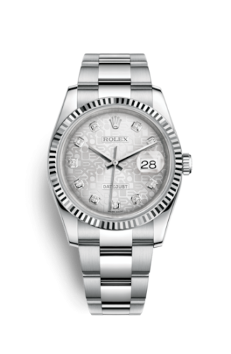 Rolex - 116234-0135 Datejust 36 Stainless Steel Fluted / Oyster / Silver Computer replica watch