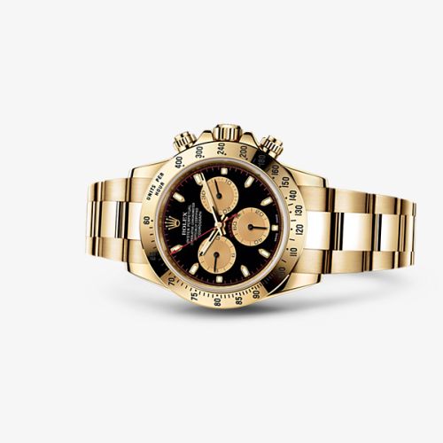 Rolex - 116528-0036 Daytona Yellow Gold Black Champagne replica watch