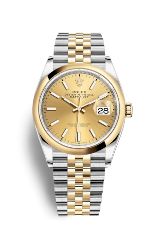Rolex - 126203-0015 Datejust 36 Stainless Steel / Yellow Gold / Smooth / Champagne / Jubilee replica watch