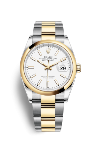Rolex - 126203-0020 Datejust 36 Stainless Steel / Yellow Gold / Smooth / White / Oyster replica watch