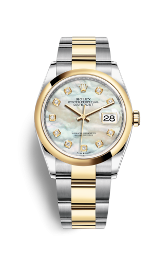 Rolex - 126203-0024 Datejust 36 Stainless Steel / Yellow Gold / Smooth / MOP Diamond / Oyster replica watch