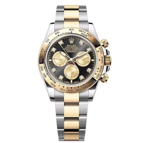 Rolex - 126503-0002 Cosmograph Daytona Stainless Steel - Yellow Gold / Black - Golden - Diamond / Oyster replica watch