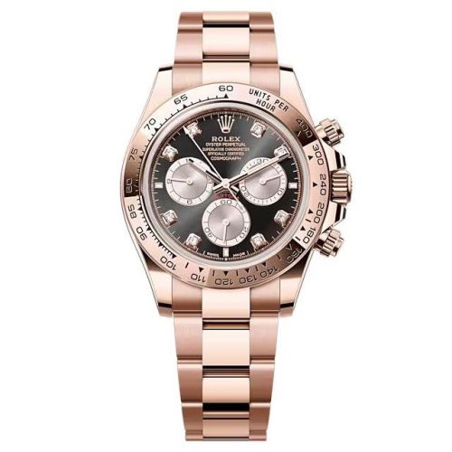 Rolex - 126505-0002 Cosmograph Daytona Everose / Black - Sundust - Diamond / Oyster replica watch