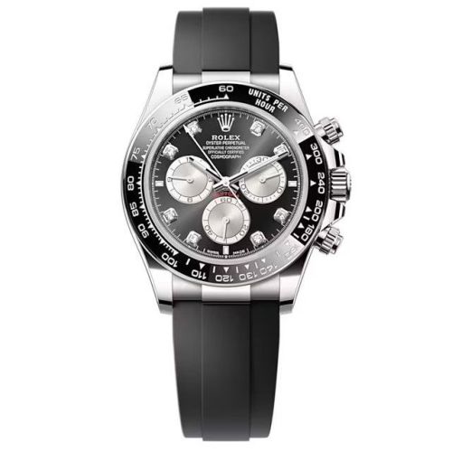 Rolex - 126519LN-0004 Cosmograph Daytona White Gold - Cerachrom / Black - Steel- Diamond / Oysterflex replica watch