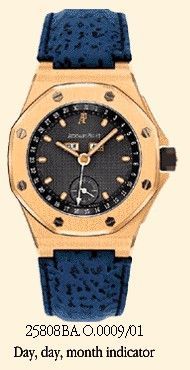 replica Audemars Piguet - 25808BA.O.0009/01 Royal Oak OffShore 25808 Full Calendar Yellow Gold / Blue watch