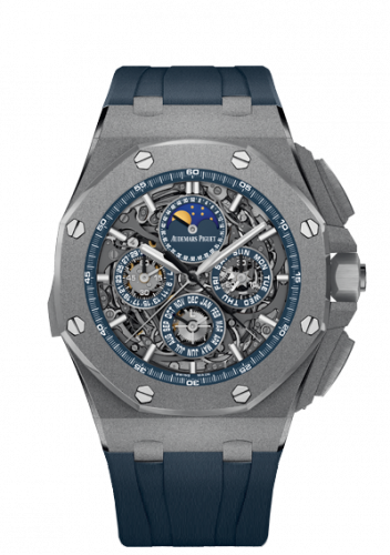 replica Audemars Piguet - 26571TI.GG.A027CA.01 Royal Oak OffShore 26571 Grande Complication Titanium / Blue watch