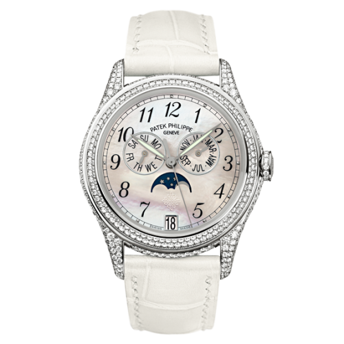replica Patek Philippe - 4937G-001 Annual Calendar 4937 White Gold Diamond White Mother of Pearl watch