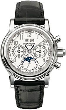 replica Patek Philippe - 5004G-013 Perpetual Calendar Split Seconds Chronograph 5004 White Gold / White Arabic watch