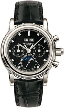 replica Patek Philippe - 5004P-033 Perpetual Calendar Split Seconds Chronograph 5004 Platinum / Black Diamond watch
