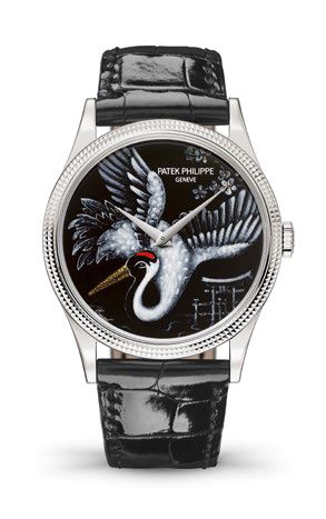 replica Patek Philippe - 5177G-034 Calatrava 5177 Red-Crowned Cranes watch