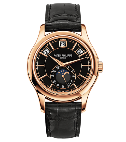 replica Patek Philippe - 5205R-010 Annual Calendar 5205 Rose Gold / Black watch