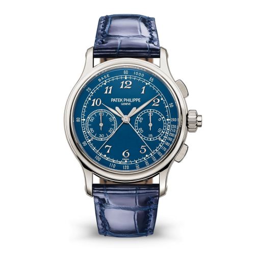 replica Patek Philippe - 5370P-011 Split-Seconds Chronograph 5370 Platinum / Blue watch