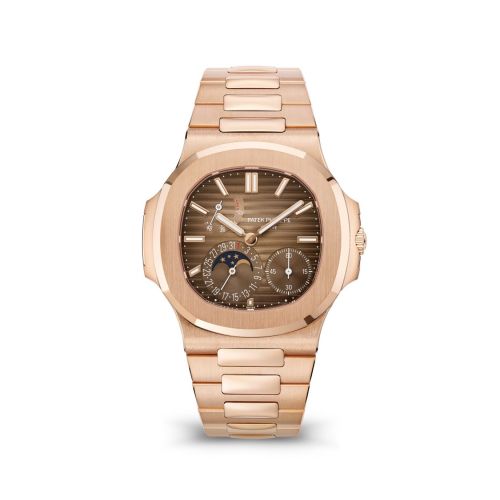 replica Patek Philippe - 5712/1R-001 Nautilus 5712 Rose Gold / Brown watch