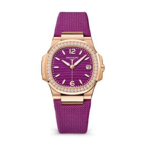 replica Patek Philippe - 7010R-013 Nautilus 7010 Rose Gold - Diamond / Purple / Strap watch