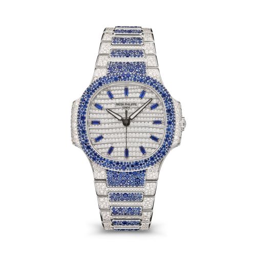 replica Patek Philippe - 7118/1451G-001 Nautilus 7118 Haute Joaillerie White Gold - Sapphire watch