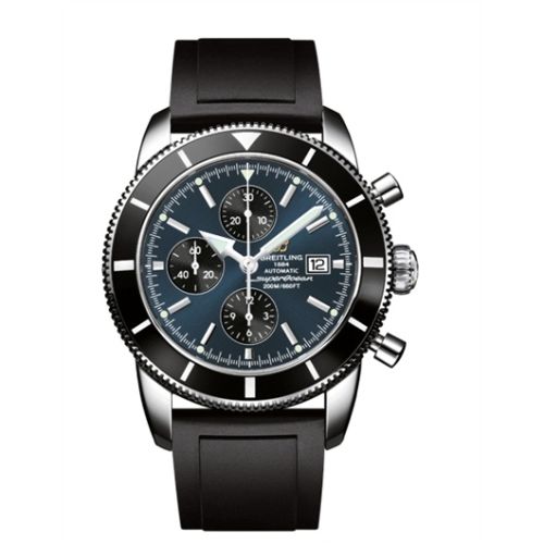 Breitling watch replica - A1332024.C817.135S Superocean Heritage 46 Chronograph Stainless Steel / Black / Gun Blue / Rubber