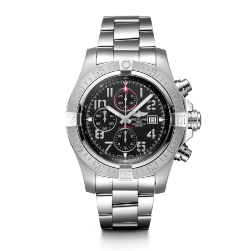 replica Breitling - A13371111B2A1 Super Avenger II Stainless Steel / Volcano Black / Bracelet watch