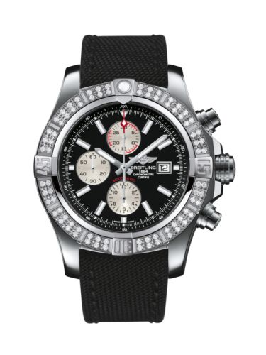 replica Breitling - A1337153/BC29/104W/A20BA.1 Super Avenger II Stainless Steel / Diamond / Volcano Black / Military / Pin watch