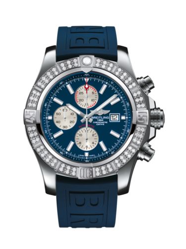 replica Breitling - A1337153/C871/159S/A20S.1 Super Avenger II Stainless Steel / Diamond / Mariner Blue / Rubber / Pin watch