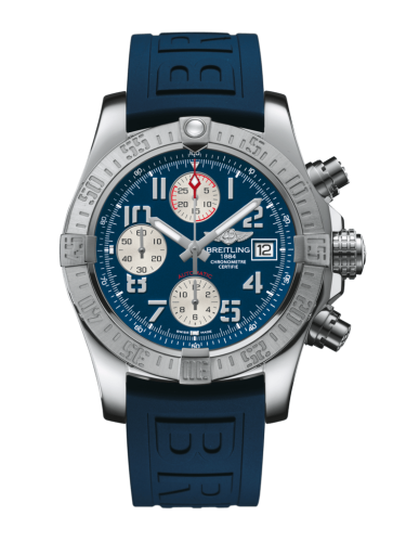 replica Breitling - A13381111C1S1 Avenger II Stainless Steel / Mariner Blue / Rubber / Folding watch