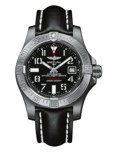 replica Breitling - A1733110/BC31/436X/A20DSA.1 Avenger II Seawolf Stainless Steel / Volcano Black / Calf / Folding watch