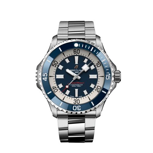 Fake breitling watch - A17378E71C1A1 SuperOcean Automatic 46 Stainless Steel / Blue / Bracelet