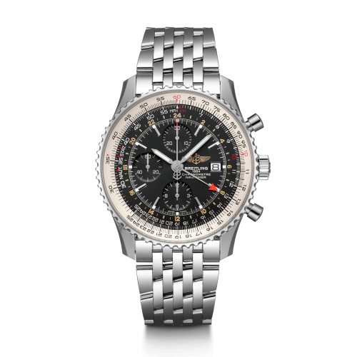 best replica Breitling - A24322121B1A1 Navitimer World Stainless Steel / Black / Bracelet watch