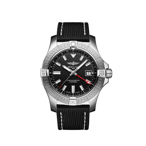 replica Breitling - A32397101B1X1 Avenger Automatic GMT 43 Stainless Steel / Black / Calf / Pin watch