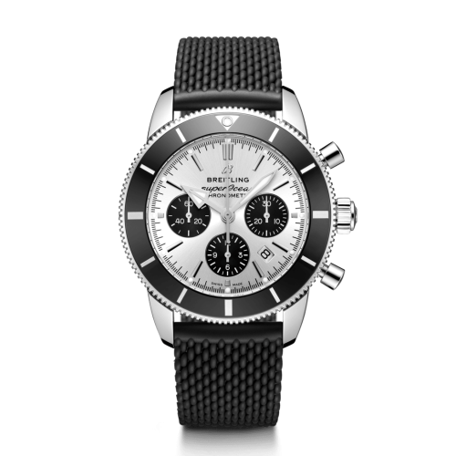 Breitling watch replica - AB0162121G1S1 Superocean Heritage II B01 Chronograph 44 Stainless Steel / Silver / Rubber / Folding