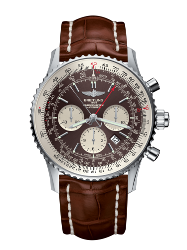 best replica Breitling - AB031021/Q615/755P/A20D.1 Navitimer Rattrapante Stainless Steel / Panamerican Bronze / Croco / Folding watch
