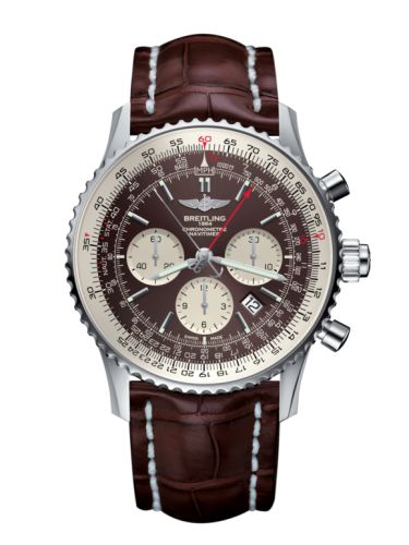 best replica Breitling - AB0310211Q1P2 Navitimer Rattrapante Stainless Steel / Panamerican Bronze / Croco / Pin watch