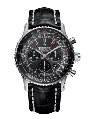 best replica Breitling - AB03102A1F1P1 Navitimer Rattrapante Stainless Steel / Stratos Gray / Croco / Folding / Boutique Edition watch