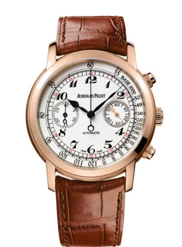 replica Audemars Piguet - 26100OR.OO.D088CR.01 Jules Audemars 26100 Chronograph Pink Gold / White Vintage watch