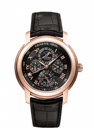 replica Audemars Piguet - 26003OR.OO.D002CR.01 Jules Audemars 26003 Equation of Time Pink Gold / Black watch